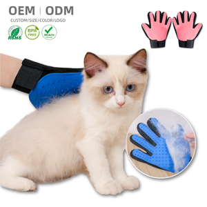 Silicone <span class=keywords><strong>Chien</strong></span> Cheval Toilettage Gants Maille Bain Gants De Nettoyage avec Brosse De Massage Pet Hair Remover <span class=keywords><strong>pour</strong></span> Chats Petits Animaux - Product Image 1