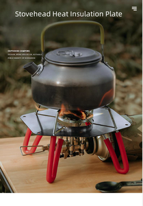 Scudo Termico per Fornello in Acciaio Inox OEM, Protezione Resistente al Calore Portatile per Campeggio e Cucina con Bruciatore a Gas - Product Image 5