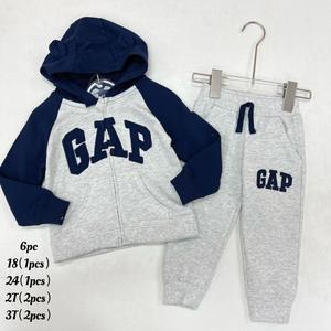 بدلة رياضية غير رسمية بنمط صلب للأطفال مريحة للأولاد والبنات مع بدلة رياضية بغطاء رأس - Product Image 4