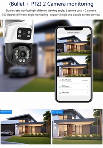 Qearim 24 giờ vòng lặp ghi âm ngoài trời IP CCTV Camera <span class=keywords><strong>internet</strong></span> Home an ninh 6MP ống kính kép không dây Wifi HD IP Camera An Ninh - Product Image 5