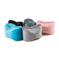 Oreiller pour les genoux en mousse à mémoire de forme Oreiller pour les jambes à rebond lent pour l'hôtel Technics tricotés Soulagement de la pression pour les femmes enceintes