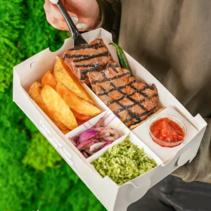 Eco Friendly Biodegradable Customized Matt Lamination Embossing Folders Burger Catering <strong>Bakery</strong> Sushi Lunch French Potato <strong>Chips</strong> - Product Image 1