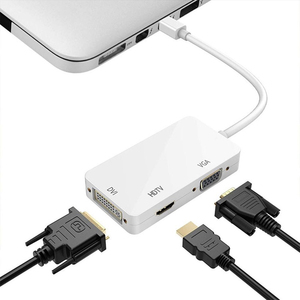 D1338 어댑터 허브 3 in 1, MiniDisplayPort la DVI/VGA/HDMI, 미니 dp to HD MI + VGA + DVI 어댑터 케이블 - Product Image 2