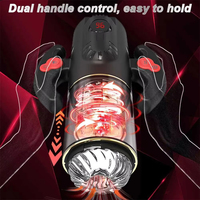 Masturbateur masculin automatique à succion rotative télescopique, texture 3D réaliste, gobelet de masturbation avec sons, jouet sexuel pour hommes
