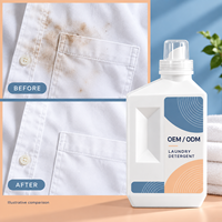 Détergent à lessive liquide en bouteille PET ou HDPE, emballage OEM, étiquette privée, fourniture pour les marques de produits de lavage et les lignes de produits de vente au détail