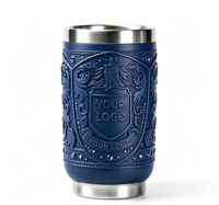 Four Magic Houses Gobelet à bière isotherme en acier inoxydable avec paille, Tasse souvenir, Cadeau pour collection de fans, Luxe léger, Rétro, Boiling
