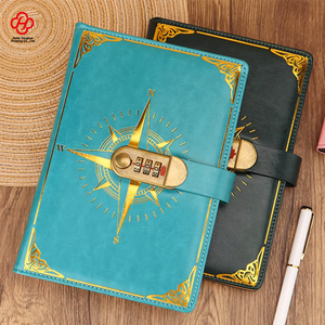 A5 Retro günlüğü yaratıcı erkek kız fabrika toptan için el defter şifre kitap kilidi deri kılıf iplik dikiş A3 dizüstü - Product Image 1