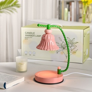 Cute Aromatherapy Candle Warmer Home Decoration pink Wax Metal Candle Warmer Lamp with <b>Timer</b> & Dimmer - Product Image 4