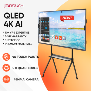 Hiseeview จอไวท์บอร์ดอัจฉริยะ LCD ขนาด 65 นิ้ว ความละเอียด 4K สำหรับการศึกษาในร่มและการประชุมทางธุรกิจ ระบบคู่ - Product Image 2