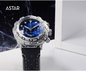 1個カスタムロゴ高級20atm BGW9ダイビングTitaniumケースeta7753クロノグラフ機械式自動ダイバー腕時計男サメストラップ - Product Image 6