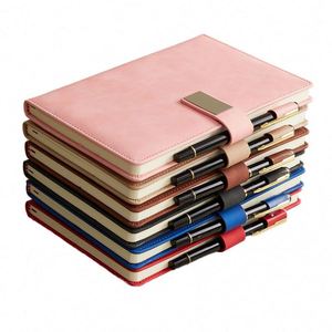 Custom High-Grade Leather Hardcover Business <b>Notebook</b> Custom Logo Gift Box <b>Set</b> Corporate Events Promotional Gifts A5 Size 80 - Product Image 1
