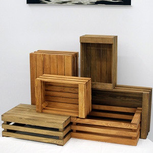 THÙNG GỖ Bộ Thùng Gỗ Chưa Hoàn Thiện Phong Cách Đồng Quê Tự Nhiên Để Đựng Hộp Trưng Bày Mộc Mạc Theo Chủ Đề THÙNG GỖ Đạo Cụ Chụp Ảnh - Product Image 1