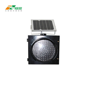 Solar Yellow Flashing Warning <b>Light</b> 300 Type <b>Pole</b> Mount IP65 ABS LED Traffic Construction Alert - Product Image 3