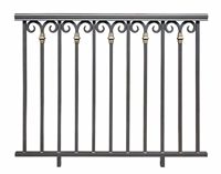 Balustrades en acier galvanisé résistantes à la rouille de style victorien français, garde-corps modernes exquis thermolaqués pour balcons et escaliers