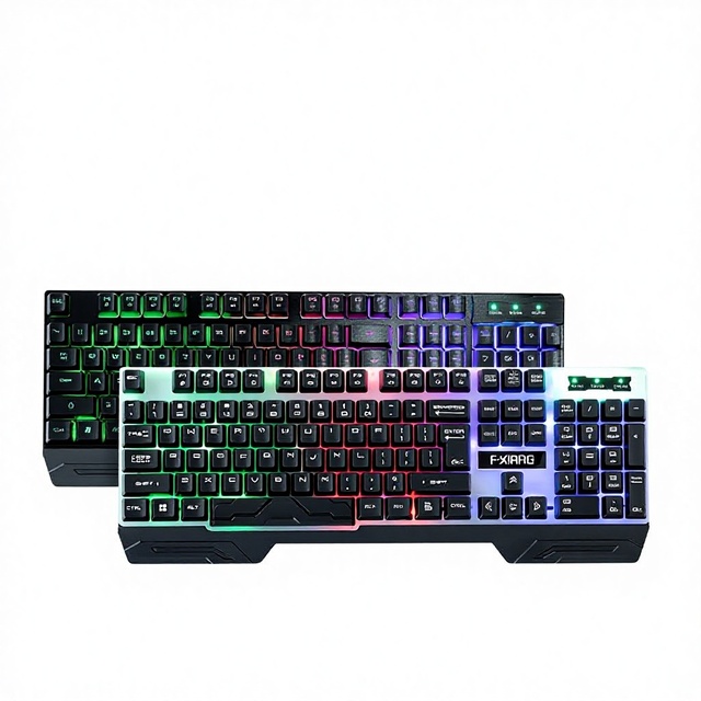 Factory Sales Luminous Backlit USB Wired Non-Mechanical Chiclet Keyboard