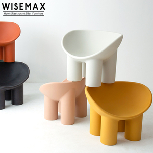 WISEMAX MUEBLES Venta caliente Moderno Simple Elefante <span class=keywords><strong>Roly</strong></span> Silla de cuatro patas Silla de polietileno Diseño italiano Elefante Taburete Muebles - Product Image 4