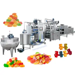 海洋胶原蛋白软糖自动泡泡糖果冻太妃糖生产线出售机器