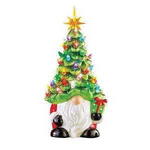 Christmas <b>Tree</b> Dwarf Resin Decorative <b>Lights</b> Multicolored Indoor Christmas Decoration Battery Operated Lightweight - Product Image 1