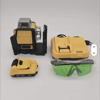 Niveau laser croisé professionnel à faisceau vert 5 points, batterie Li-Ion, auto-nivelant, qualité industrielle, portée 50m