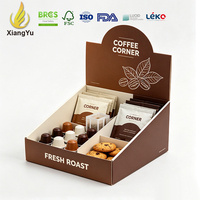 Boîtes de présentation en carton ondulé imprimées sur mesure, emballages en carton pour dosettes de café, sachets, fournitures de café et présentoirs de comptoir