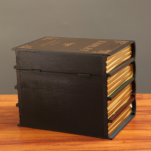 Décoration de style européen : <span class=keywords><strong>livre</strong></span> factice vintage, modèle de <span class=keywords><strong>livre</strong></span> de bureau, accessoire de photographie - Product Image 4