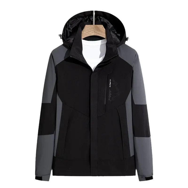 도매 하이킹 경량 방풍 방수 낚시 코트 남성용 전체 지퍼 야외 스포츠 재킷