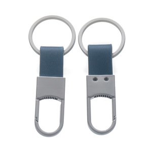 Porte-clés en cuir avec mousqueton en alliage de zinc, plaqué cuir de vachette, durable, rectangulaire, accessoire pour sac ou voiture, printemps 2024 - Product Image 5