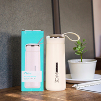 Bouteille d'Eau en Verre Élégante Personnalisée de 400 ml, Cadeau Promotionnel Portable pour Étudiant