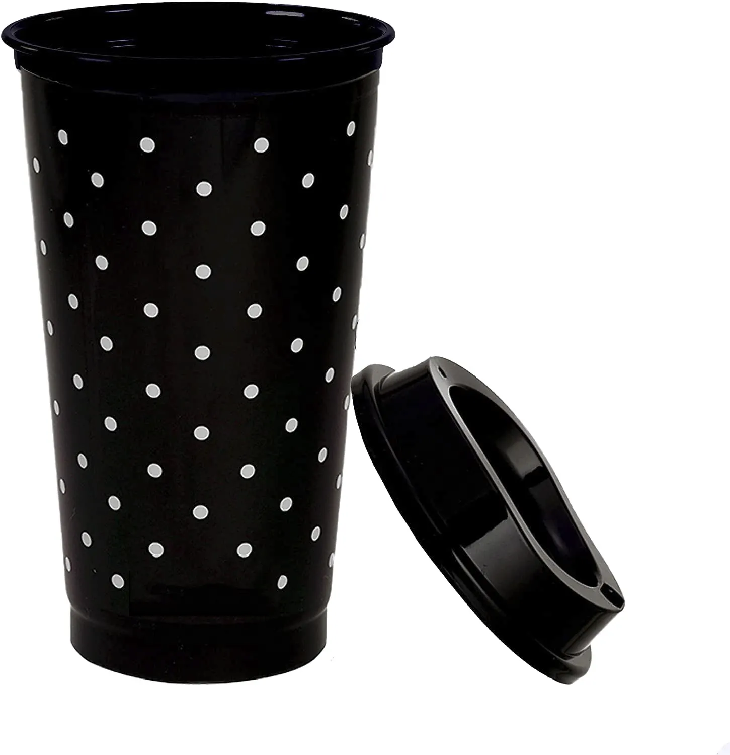 Tazza da caffè in plastica con Logo personalizzato all'ingrosso della fabbrica riutilizzabile portatile estiva con coperchi