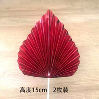 2 teile/beutel Fabrik kunden spezifische Farbe Schwarz Königsblau Wein Farbe Papier Falten Fan Cake Topper Palm blatt Blatt Kuchen Dekoration
