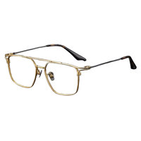 Montures de lunettes optiques carrées classiques rétro unisexes en titane pur à 100% Lunettes de vue pour hommes et femmes Cadre de lunettes