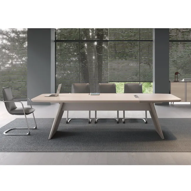 Modern Conference Room Furniture Wood 8 person Conference Table Contemporary Panel Meeting Table