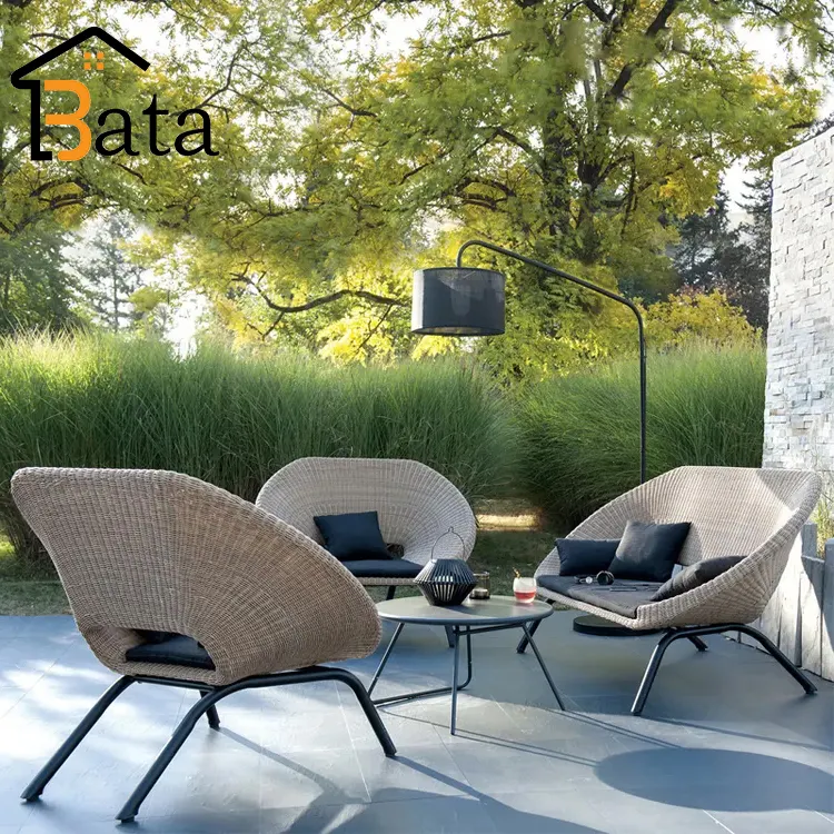 Italienische Art Freizeit Garten Terrassen möbel Hochwertige Balkon Patio Rattan Sofa Set