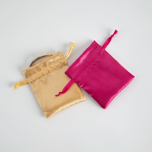 Wholesale Custom Logo Large Satin Drawstring Dust <b>Bag</b> with Velvet Packaging Pouch for Jewelry Gift Packaging Custom Color - Product Image 2