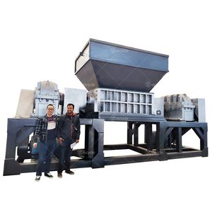 100-3000kg/h Fully Automatic Waste Industrial Timber Wood Pallet Double Shaft Shredder For Sale