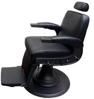 Fauteuil de Barbier Hydraulique de Luxe Rétro pour Salon de Coiffure, Inclinable, pour Coupe de Cheveux, Toilettage et Massage, en Cuir, Idéal pour Usage en Salle de Sport