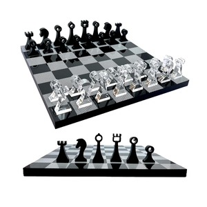 Set di <span class=keywords><strong>scacchi</strong></span> in acrilico Premium con Logo personalizzato gioco da tavolo di lusso per regali ed eventi aziendali - Product Image 2