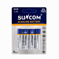 SUNCOM baterai Alkaline Ultra 2900mAh Ultra sejuk performa tinggi anti bocor 1.5 mAh LR6 AA AAA v 4.35Wh