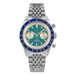 原创设计计时手表VK64石英表定制标志潜水员超发光涂层男士手表