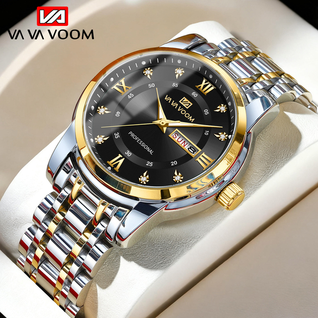 2025 Men New Luxury Design Watch for Man Custom Logo Wristwatch Manufacturers OEM Trendy Luminous Date Week Quartz Men's Watch