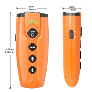 เครื่องไล่สุนัขแบบอัลตราโซนิกแบบพกพา เครื่องหยุดเห่าแบบมือถือสำหรับฝึกสัตว์เลี้ยง พร้อมไฟ LED และระบบควบคุมเสียง สีส้ม-ดำ - Product Image 3