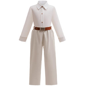 Conjunto De Ropa Formal Para Bebé Niño Blanco Traje De Caballero Con Chaqueta+Camisa+Pantalón 3 Piezas Para Infante Y Niño Pequeño De 3 a 12 Años - Product Image 5