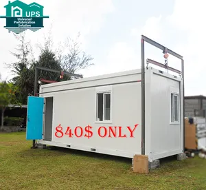 Ups Goedkope Prefab Flat Pack Container Huisvest Snelle Betonnen Flat Pack Uitklapbare Opslagcontainer Huizen Units Draagbaar Kantoor