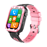 Reloj Inteligente para Niños con Pantalla Táctil Cuadrada IPS de 1.85 Pulgadas, Correa de Silicona, Carga Magnética, Rastreador GPS, WiFi, Tarjeta SIM 4G, Responde Llamadas