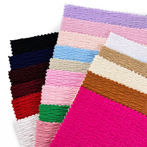 Bán buôn thời trang Jacquard Crinkle <span class=keywords><strong>Crepe</strong></span> vải dệt <span class=keywords><strong>Polyester</strong></span> Spandex kéo dài vải telas cho người phụ nữ Ăn mặc - Product Image 1