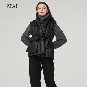 Wholesale winter vest fashion personality solid color vest detachable pocket leather vest