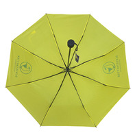 Parapluie de poche pliable en 3 sections jaune vif personnalisé, style chinois, avec étui, imperméable, pour adultes, soleil, pluie, voyage