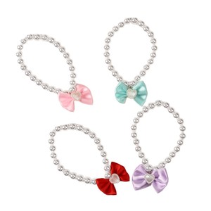 Collar de perlas para mascotas con lazo para gatos y perros, accesorios de bandanas de color rosa y verde menta, joyería XQ161 - Product Image 5