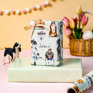 Dogs With Accessories Gift Wrapping <b>Paper</b> Double Sided Art <b>Paper</b> Eco-Friendly For Gift And Craft Use - Product Image 2