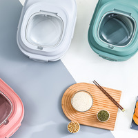 Boîte de conservation alimentaire scellée pour farine et céréales de 25 kg, grande capacité, en plastique pliable, pour aliments pour animaux de compagnie